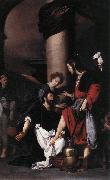 St Augustine Washing the Feet of Christ  fg STROZZI, Bernardo